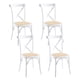 thumbnail image 1 of Pack de 4 Sillas Crossback Madera Rattan - Blancas, 1 of 4