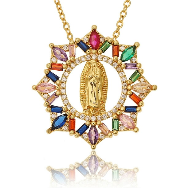 Gorgeous Women's Copper Virgin Mary Pendant Necklace - Perfect Holiday Gift for Believers!