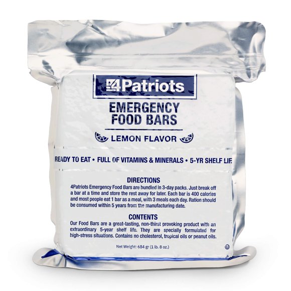 Ración S.O.S no perecedera Emergency Food Bars 4Patriots