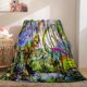 thumbnail image 2 of Dinosaur Throw Blanket Soft Lightweight Plush Flannel Fleece Blanket with Jurassic Animal Dino Print Pattern for Couch Sofa Bed Travel All Season Blanket for Baby Kids Boys Girls, 2 of 5