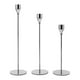 thumbnail image 1 of Set 3 Candelabros Porta Velas Plateado Decora Centro De Mesa plateado, 1 of 9