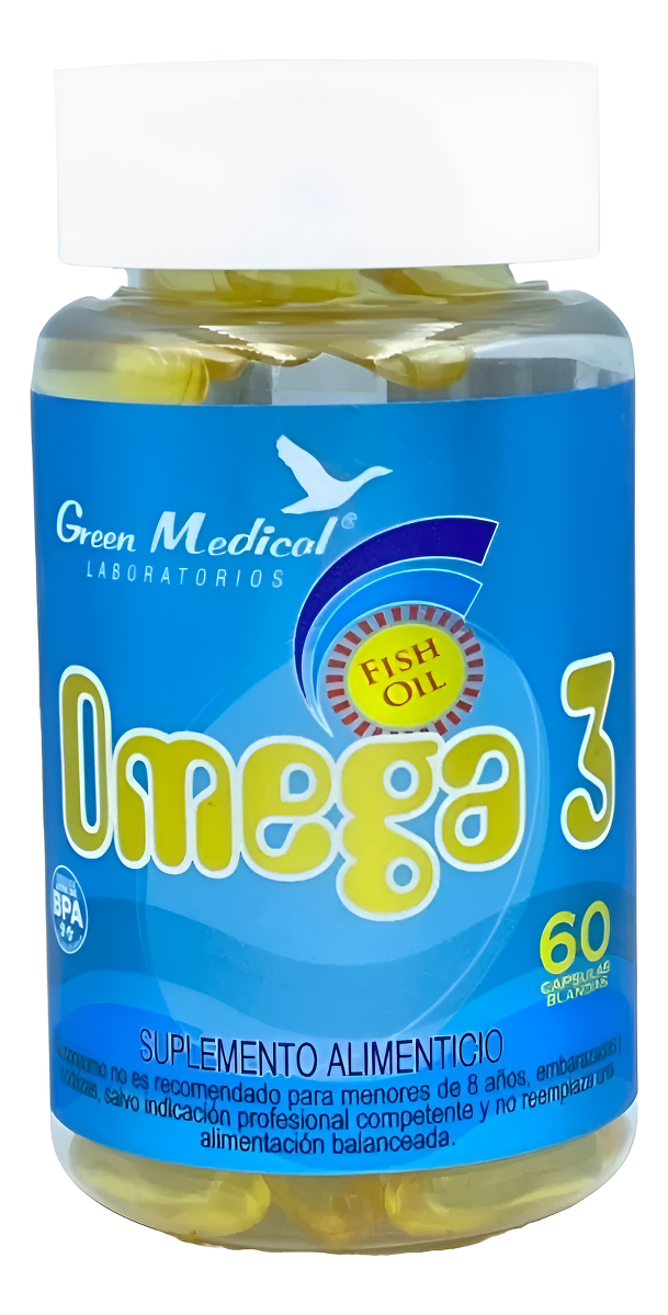 Omega 3 60 Cápsulas Green Medical Sabor Neutro
