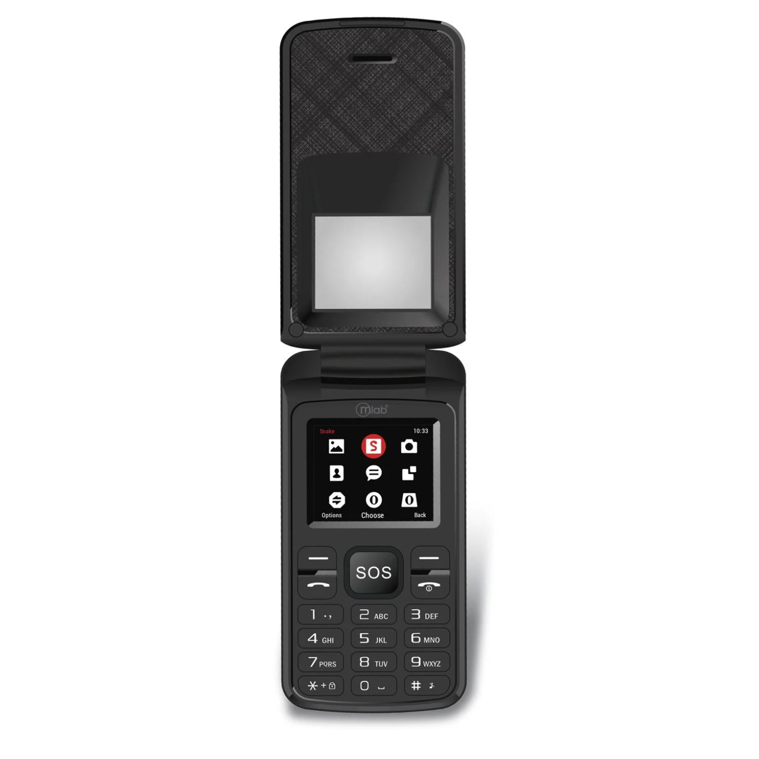 Mlab - Telefono Senior Tipo Almeja 4g Visor Negro 9312