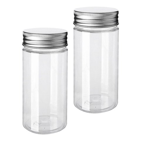 Bothyi - 2 Frascos Transparentes Con Tapa Hermética Para Crema, Especias Y Pasta.