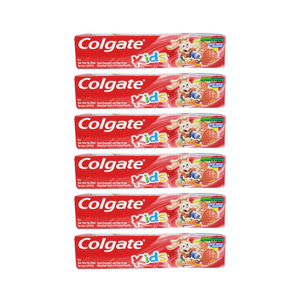 Pack 6 Pasta Dental Colgate Kids Sabor Frutilla 50G