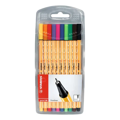 Stabilo Rotulador Point 88 Punta 0.4 Mm Estuche 10 Colores