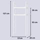 thumbnail image 2 of Estante Mueble Organizador De Baño 2 Niveles Repisa blanco, 2 of 5