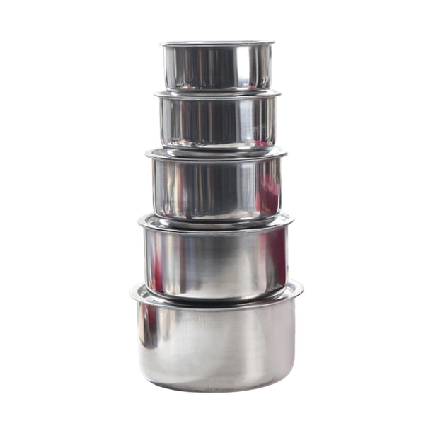 5 Piezas De Salsa De Acero Inoxidable Macetas De Condimento De Acero Inoxidable Frascos De Stock Set Estilo De Set De Stock Set A