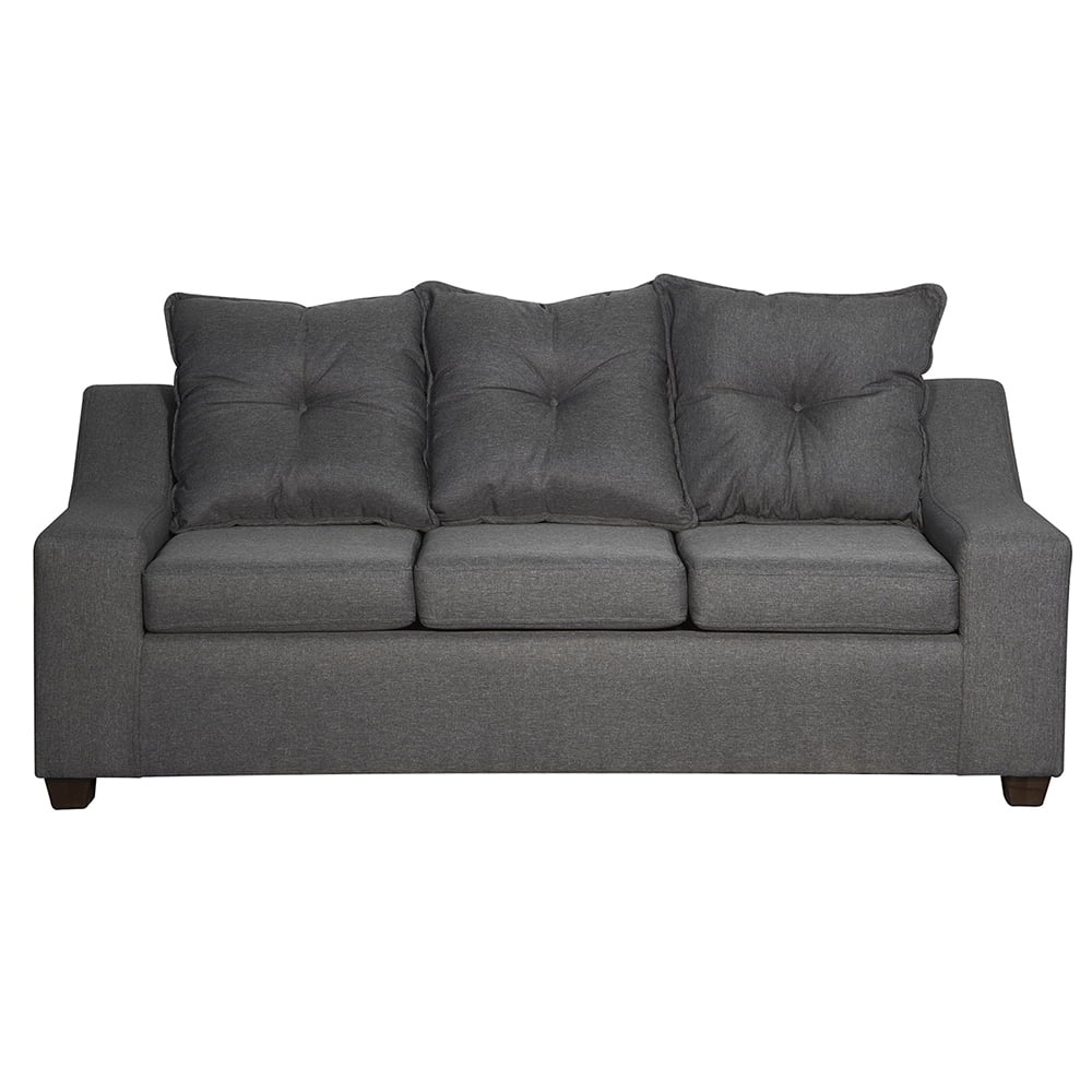 Masel - Sofa 3c Viena Tela Gris Oscuro190 X 80x90