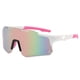 thumbnail image 1 of POLASUP GAFAS LENTES DE SOL Gafas de sol deportivas blancas con detalles rosas y lentes iridiscentes. Diseño moderno, protección UV 400. Ideales para ciclismo, running y actividades, 1 of 7