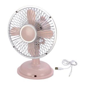 Magideal - Mini Ventilador De Escritorio Ventiladores De Cabeza Móvil 2 Velocidades Interior Silencioso Compacto Pequeño Ventilador De Refrigeración Ventilador P Rosa Claro