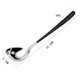 thumbnail image 1 of Xiao Hua Juego de 2 utensilios de cocina de acero inoxidable, plata + negro, cuchara de 8,07 * 2,24 pulgadas, mango ergonómico, cocina minimalista moderna, utensilios de cocina para el hogar., 1 of 3