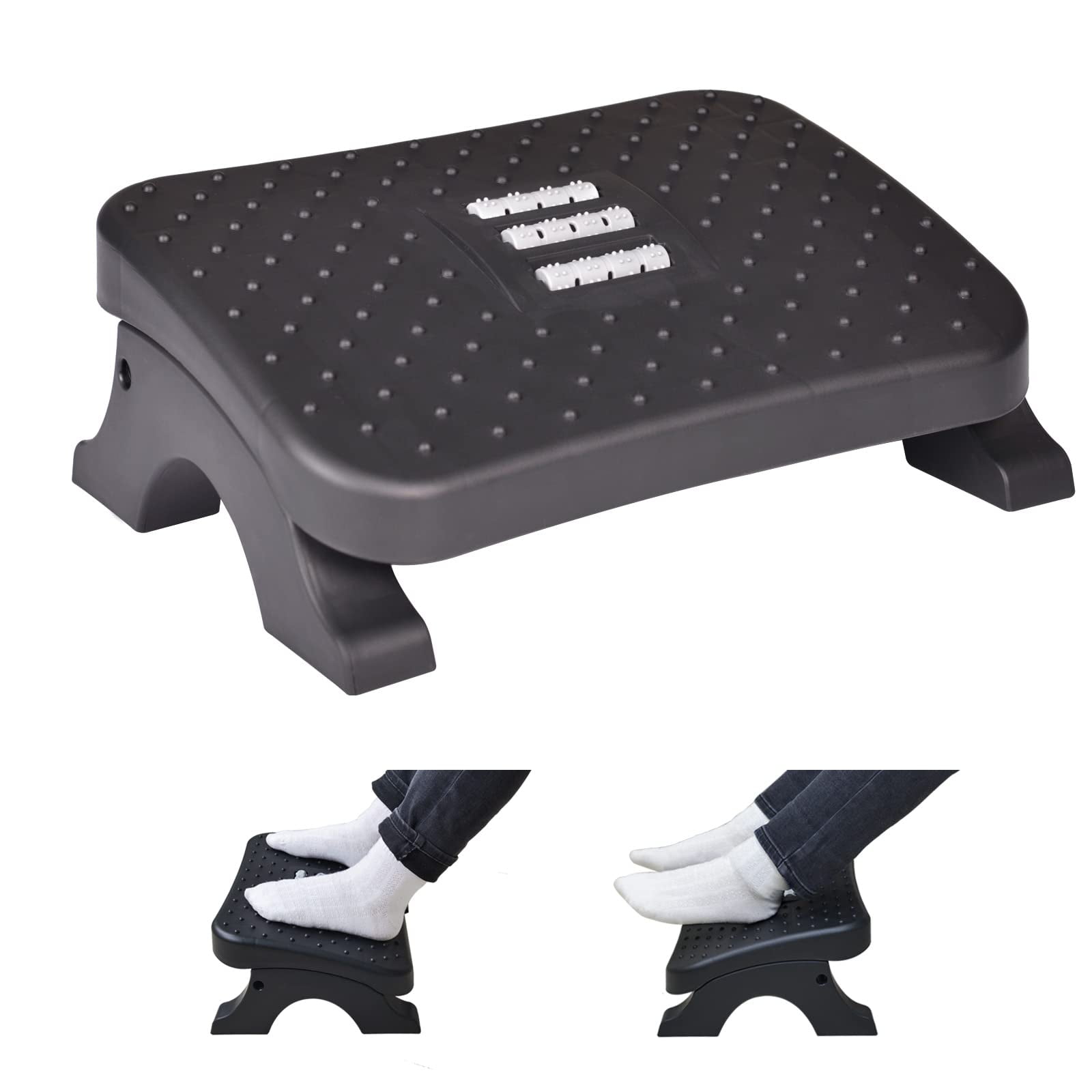 Reposapiés Ergonómico Para Colocar Debajo Del Escritorio Scalebeard Con Superficie De Masaje