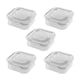 thumbnail image 4 of 5 uds. de contenedores de alimentos para refrigerador, contenedor de preparación de comidas, transparente con tapa hermética, contenedores herméticos, 4 of 5