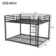 thumbnail image 3 of Full over Full Metal Bunk Bed, Low Bunk Bed with Ladder, Black(Old SKU MF197034AAB), 3 of 3