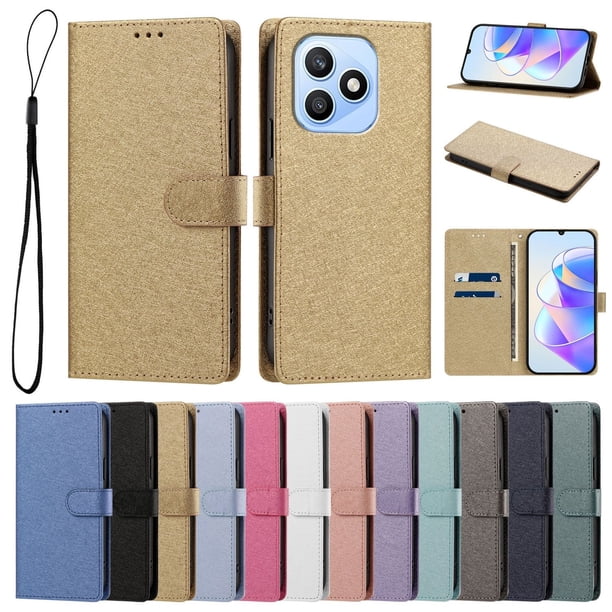Cartera Funda para Honor X8D Carga Inalámbrica, Dorado