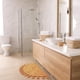 thumbnail image 2 of Alfombra De Baño Bohemio Semicircular 100% Algodón Con Borlas, 2 of 9