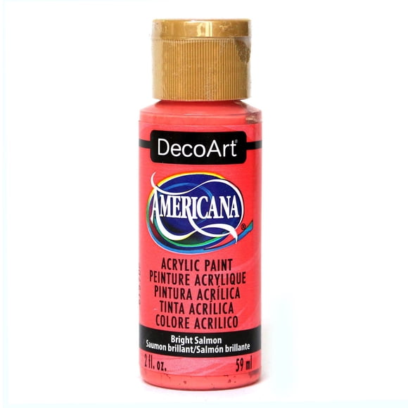 Paint DecoArt Americana con acabado mate acrílico, color salmón brillante