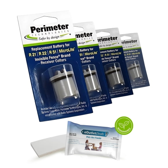 Paquete de 4 Pilas para Collar Invisible Perimeter Technologies