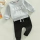 thumbnail image 1 of Baby Boys "MAMA'S BOY" Print Outfit - Long Sleeve Sweatshirt + Trousers Set, 1 of 5