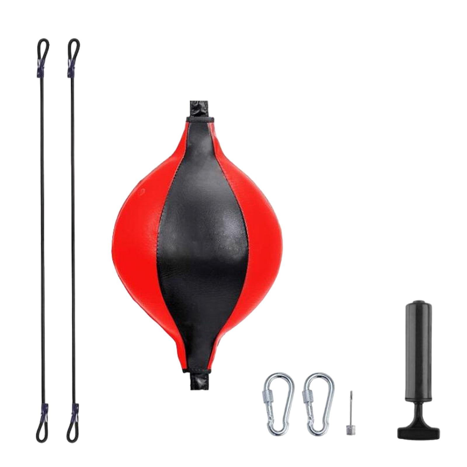 Magideal - Saco De Boxeo Con Forma De Pelota, Para Colgar En El Suelo O En El Techo, Con Doble Extremo, Para Entrenamiento De Coordinación Mano-ojo Y Reacción De Negro Rojo