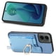 thumbnail image 3 of Funda Magnética para Motorola Moto G 2024 5G con Billetera y Anillo, Protector Resistente Azul, 3 of 5