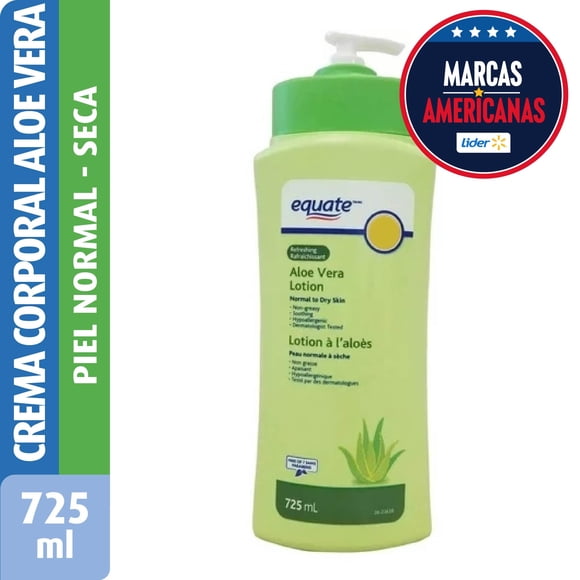 Crema Equate Corporal Piel normal a seca con aloe vera, 725 ml