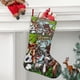thumbnail image 2 of Amigos Animales Tema: Calcetines de Navidad, fino lino blanco para colgar en escaleras y chimenea, decoración navideña para el hogar, regalo de Navidad. 45cm × 32cm, 2 of 5
