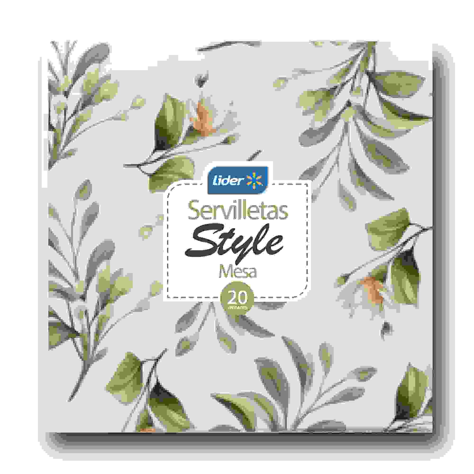 Servilletas Doble Hoja Floral 1 33x33cm 20 Un Lider