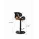 thumbnail image 4 of Pack 2 Sillas Bar Taburete Madera PU Negro/Negro Cisne, 4 of 4