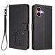 thumbnail image 1 of Funda Volteable con Diseño de Gato para iPhone 16, Negro, 1 of 6