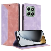 Funda Foxdock Para Honor X6B De Cuero Premium Bicolor Con Ranuras Rfid, Carcasa Tipo Billetera Antigolpes Y Soporte Plegable