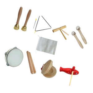 Magideal - Juego De 8 Instrumentos Musicales Para Niños, Instrumentos De Percusión Portátiles, Aprendizaje Temprano, Prácticos Y Creativos Para Niños Y Niñas, Ed