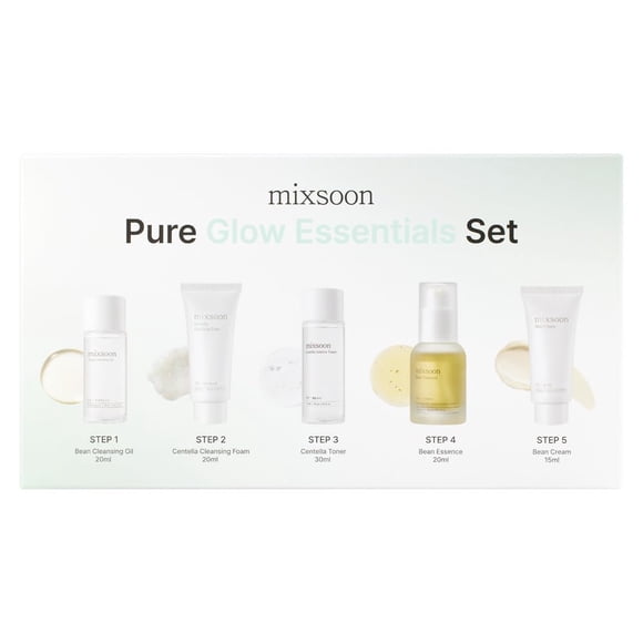 Set de cuidado de la piel mixsoon Pure Glow Kit de viaje de 5 pasos 105 ml
