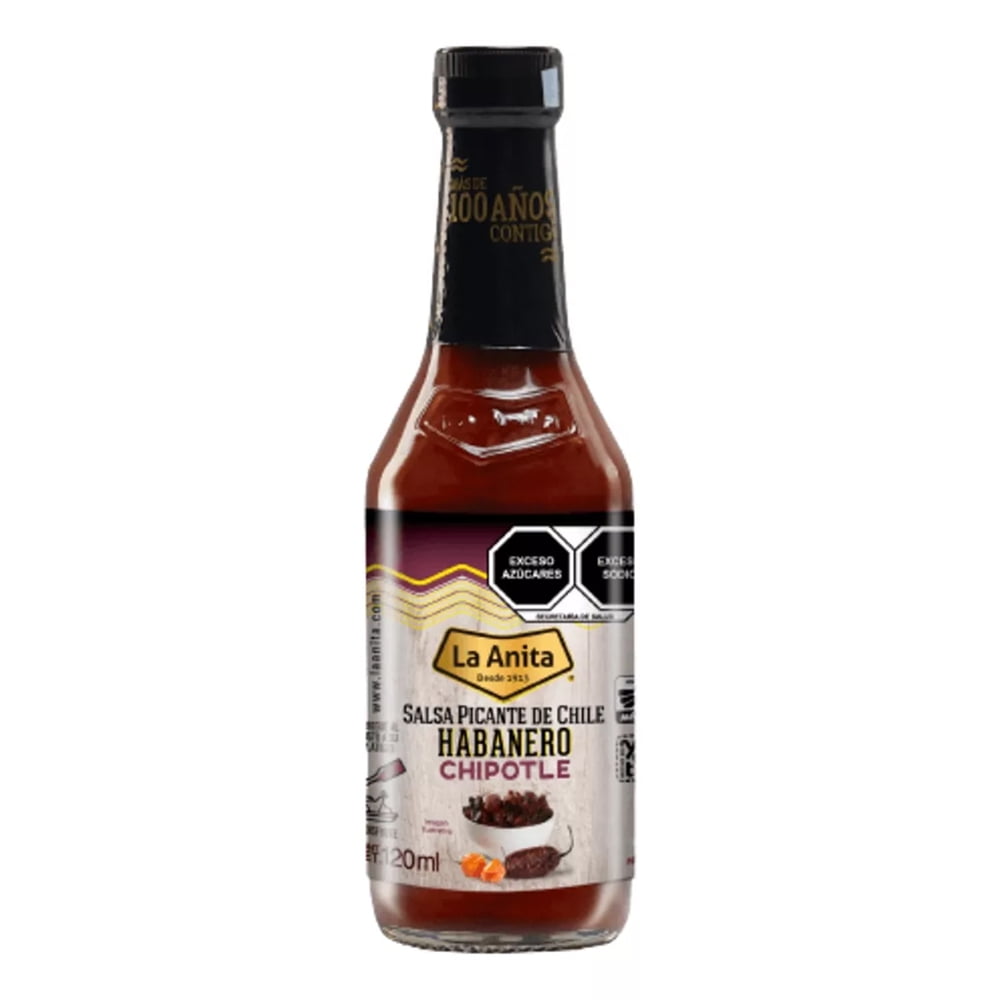 Aji Salsa Habanero Chipotle Chile Picante La Anita 120ml