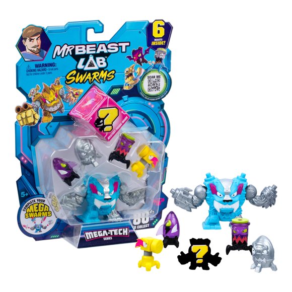 Set de 6 Figuras de Acción MRBEAST LAB Swarms MEGA-TECH
