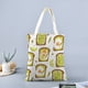 thumbnail image 2 of Toast Bread Bolso de tela con estampado de lienzo para mujer, bolsa de compras reutilizable y estética, con cremallera interior, regalo para mujer,40*40cm., 2 of 6
