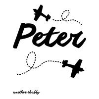 Rienda Libre Graphics - Decomural Personalised Name Airplane Plane Ws-41443