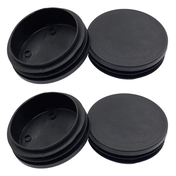 Tapón de plástico Suiwotin de 76 mm, tapas redondas negras para extremos, 4 piezas