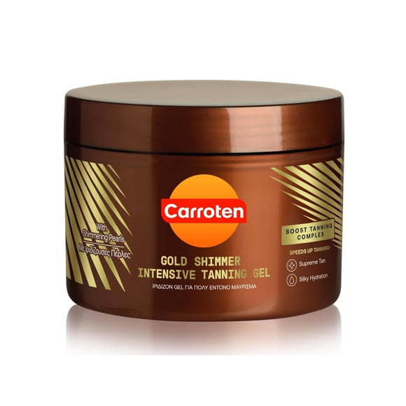 Gel bronceador Carroten Gold Shimmer Intensive, 150 ml, resistente al agua