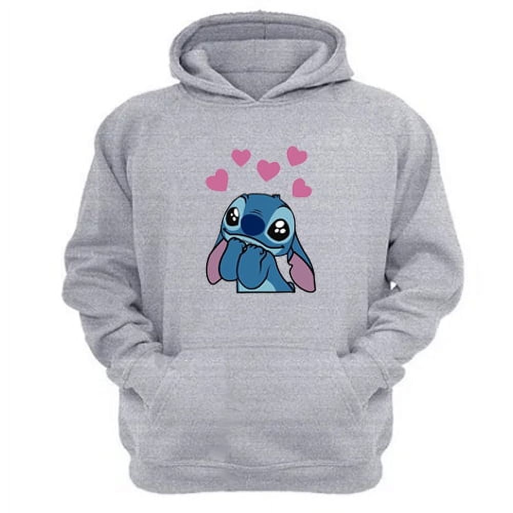 Genérico - Polerón Canguro Extraterrestre Azul Gris Claro Talla Xl Unisex