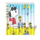 thumbnail image 1 of Cortina de ducha de Snoopy, juego de cortinas de baño con ganchos, tamaño 66 x 72 pulgadas, 1 of 3