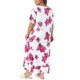 thumbnail image 3 of Agnes Orinda Talla Grande para Mujer Camisón Escolar Universitario Floral Cuello Redondo Manga Corta Dobladillo con Volantes Vestido de Dormir Ropa de Dormir Camisones 2X Blanco Rosa, 3 of 5