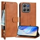 thumbnail image 1 of Funda Billetera Cremallera para Motorola Moto G17 Power con Porta Tarjetas, Soporte y Correa Marrón, 1 of 5