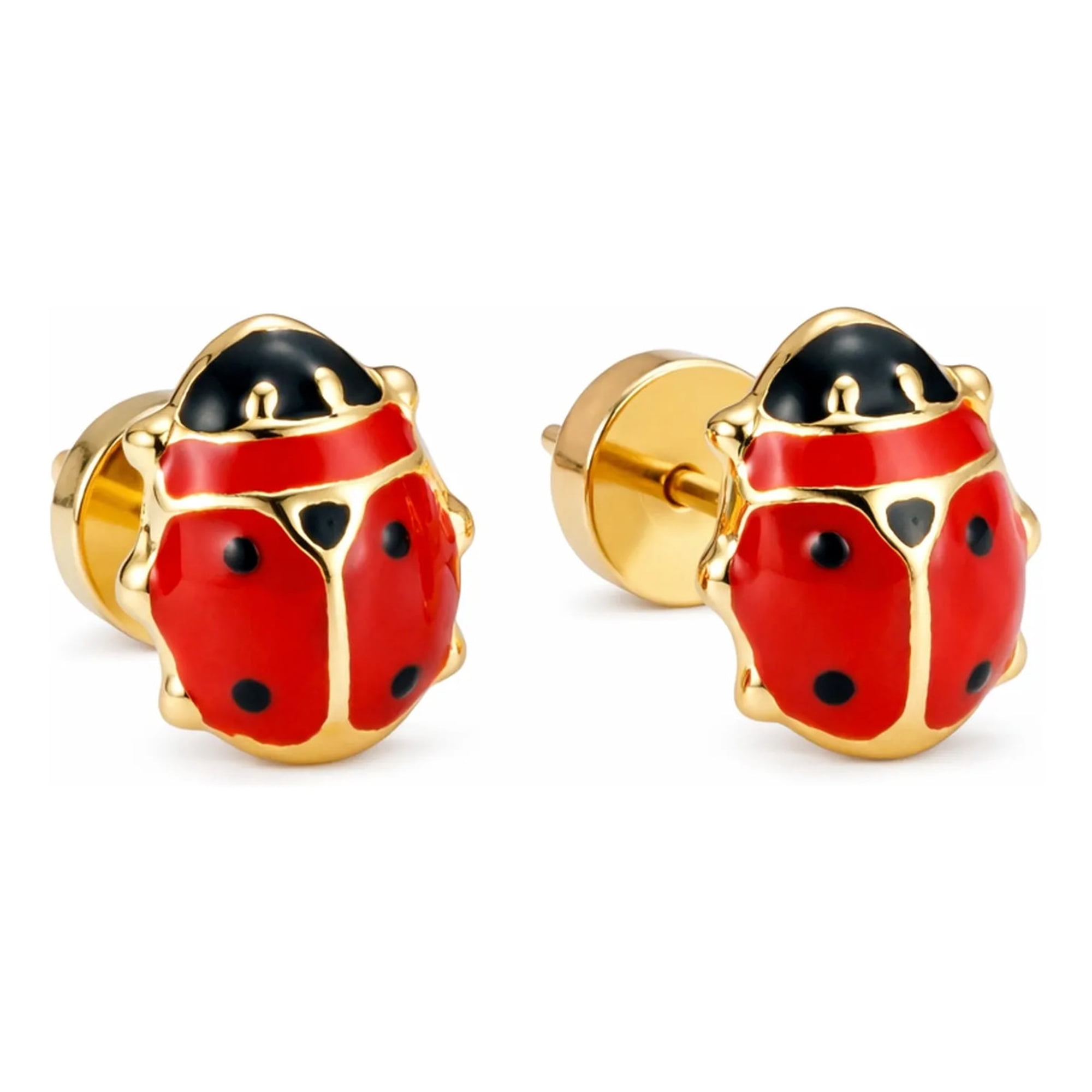 Jireh Joyas - Aros Abridores China 5x6mm Oro 14k Niña Hipoalergénicos Dorado