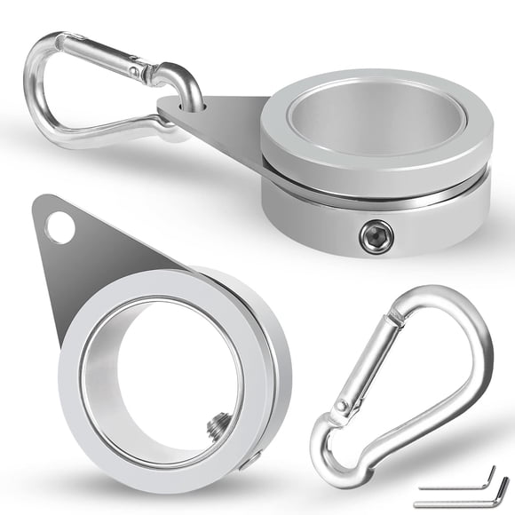 Anillos para mástiles de bandera Anovo de aleación de aluminio que giran 360° (paquete de 2)