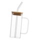 thumbnail image 5 of Taza De Leche De 400 Ml, Recipiente Para Bebidas, Cuadrado Transparente Para El Desayuno, Té, Agua, Jugo, Blanco, 5 of 5