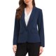 thumbnail image 1 of INSPIRE CHIC Blazers para Mujeres Regreso a Clases Conjunto de Maestra Casual de Negocios Chaquetas de Traje de Oficina de Trabajo de Un Botón Frontal de Manga Larga con Hombreras XS Azul Oscuro, 1 of 6