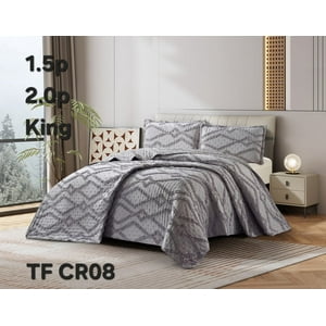 Aladdins Shop - Cobertor De Verano 2 Plazas Plumon Ligero Polialgodón Diseño Gris