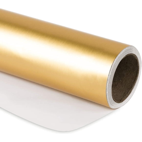 Papel Regalo RUSPEPA Gold Mate 17 in x 32.8 ft 43.2 cm x 10 m